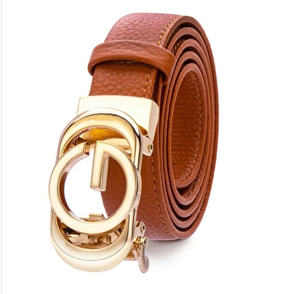 Beautiful Real Leather Boutique Belt - Letter G Initial in a Neutral Camel Color - Picture 1 of 6